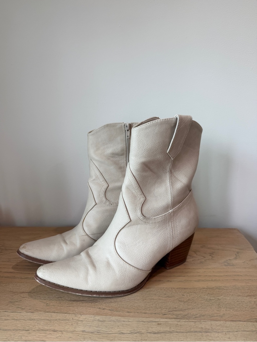 Coconuts by Matisse Cream Western Ankle Boots